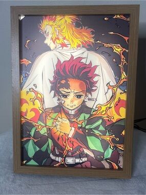Demon Slayer Kimetsu & Tanjiro Anime Framed LED Light‎ Box